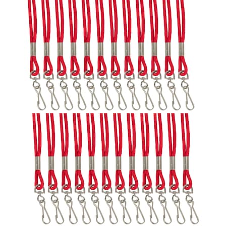 Sicurix Standard Lanyard Hook Rope Style, Red, PK24 68902